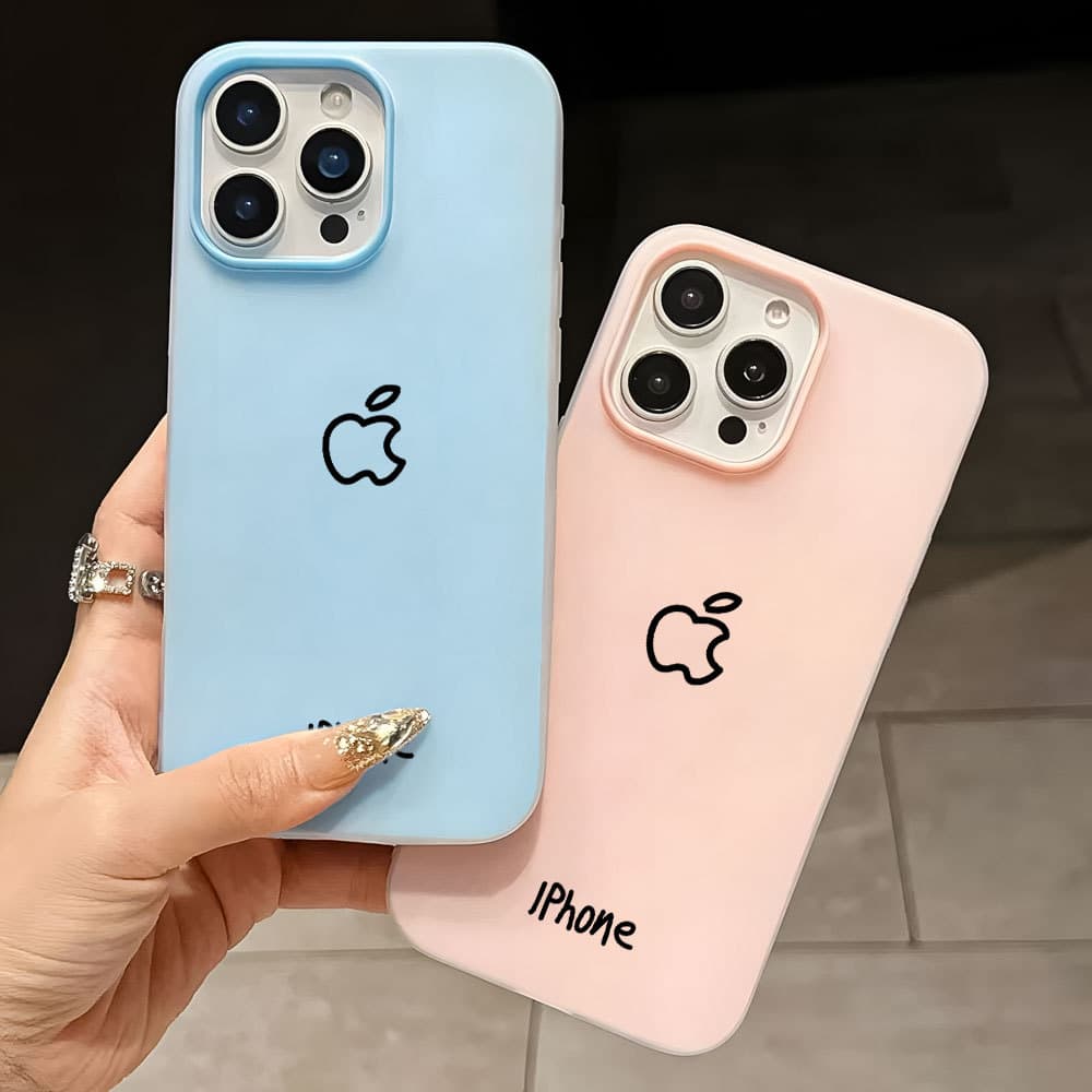 Simplificação Capa Capinha 2 Em 1 Para IPhone 17 Air 16 15 14 Plus 13 12 11 Pro Max 16e Não Amarela Anti-queda