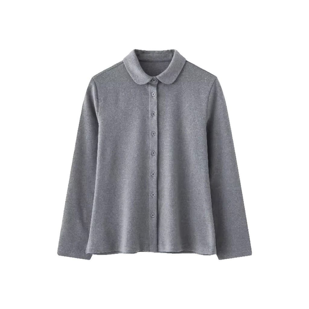 2025 outono inverno de alta densidade engrossado quente camisa de lã alemã feminina manga comprida gola boneca macia pel