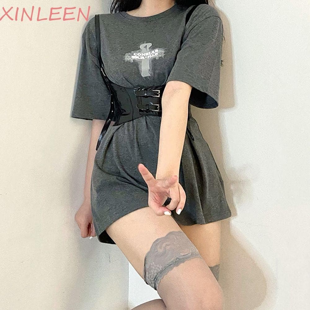 XINLEEN Cintura Extra Larga Suspensórios Vintage Bandagem Fivela De Metal Saia De Alta Decorações Cinta Elástica