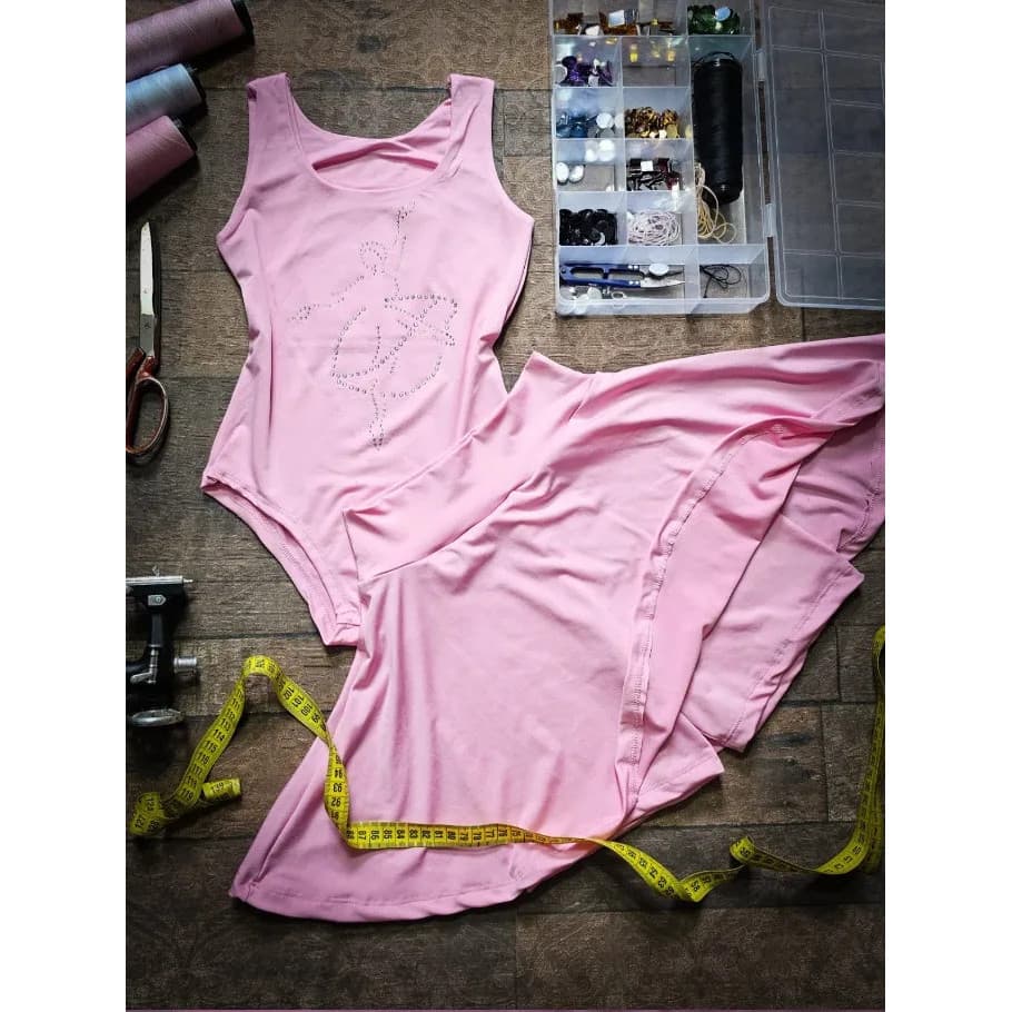 Conjunto Bailarina body + shorts saia adulto infantil