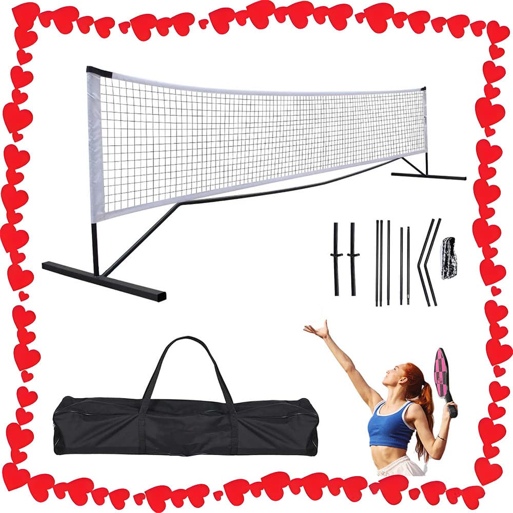 Rede Portátil de Pickleball, Conjunto de Rede de Tênis, Conjunto de Rede de Vôlei Infantil, Fácil de Montar Quintais