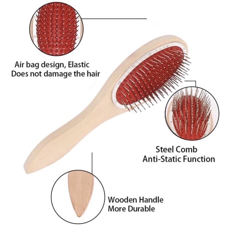Escova Peruca De Madeira, Tecer Escova De Cabelo, Extensões De Cabelo Sintético Escova, Para Peças De Cabelo Toupees