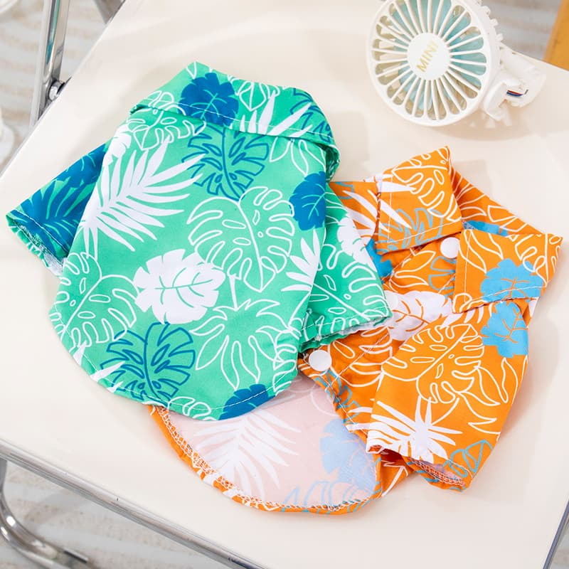 Roupas para cães primavera verão praia camisa estilo fino respirável Schnauzer Yorkshire Teddy Pomeranian Kitty ar condi