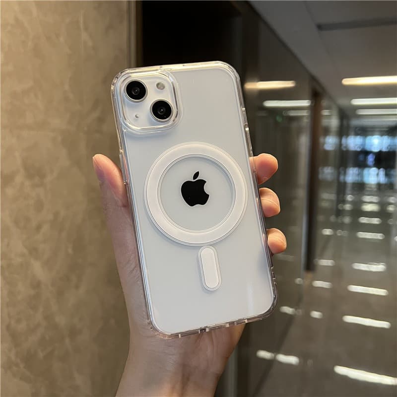 Capinha Anti Impacto TPU com Ímã para iPhone 11 até 17 Pro Max – Transparente Resistente
