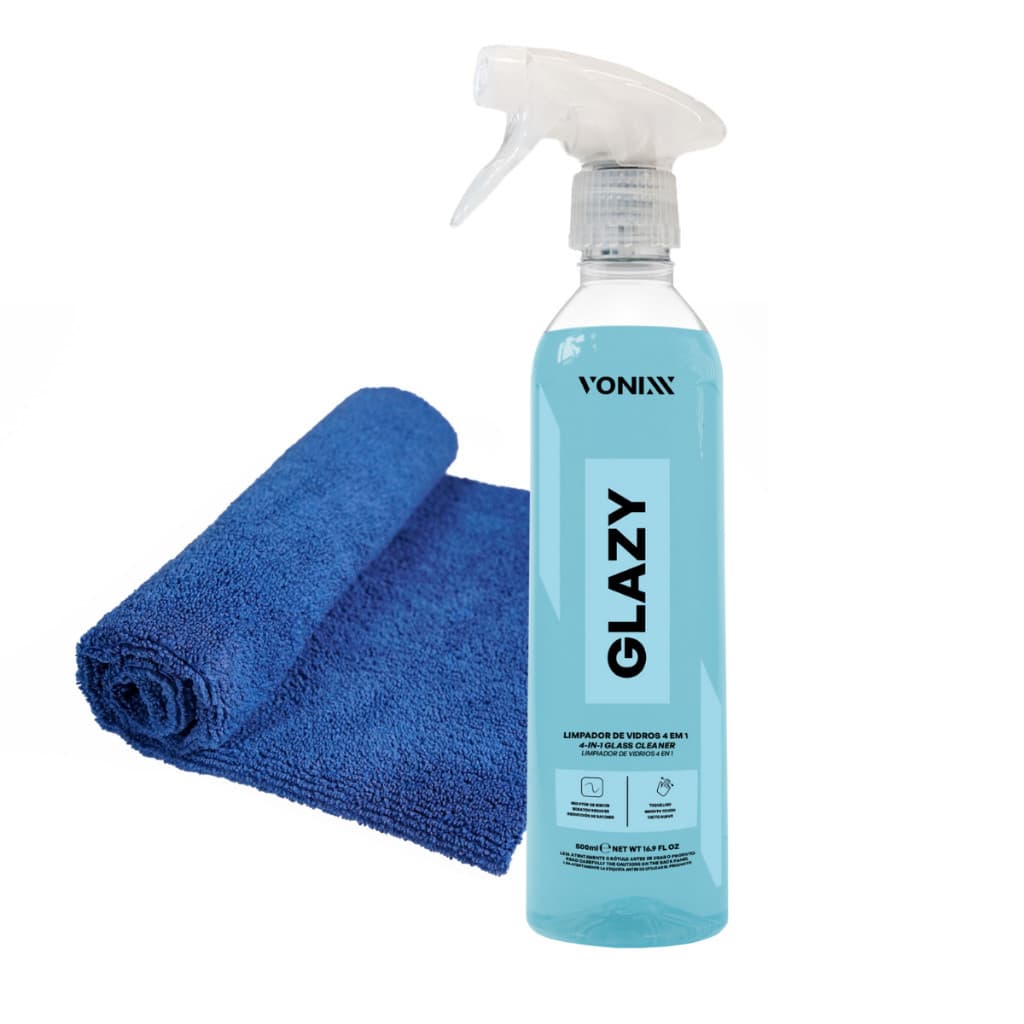 Glazy Limpa Vidros Vonixx 4 Em 1 + Toalha Microfibra