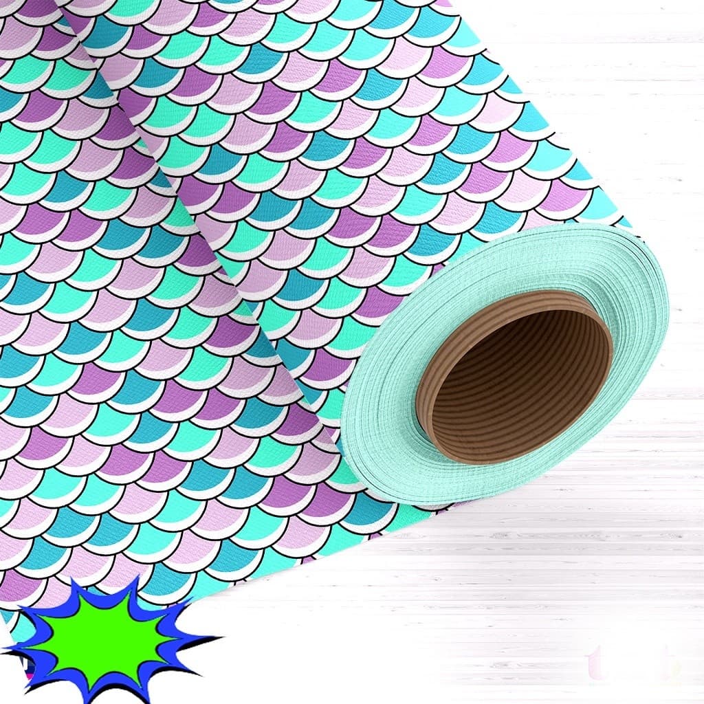 TNT Estampado ESCAMAS SEREIA 1m ate 3m. Tecido para Festas, Decorações ou como Papel de Parede.