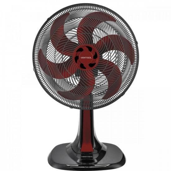 Ventilador de Mesa 30cm Turbo 6 Pás Vermelho Ventisol