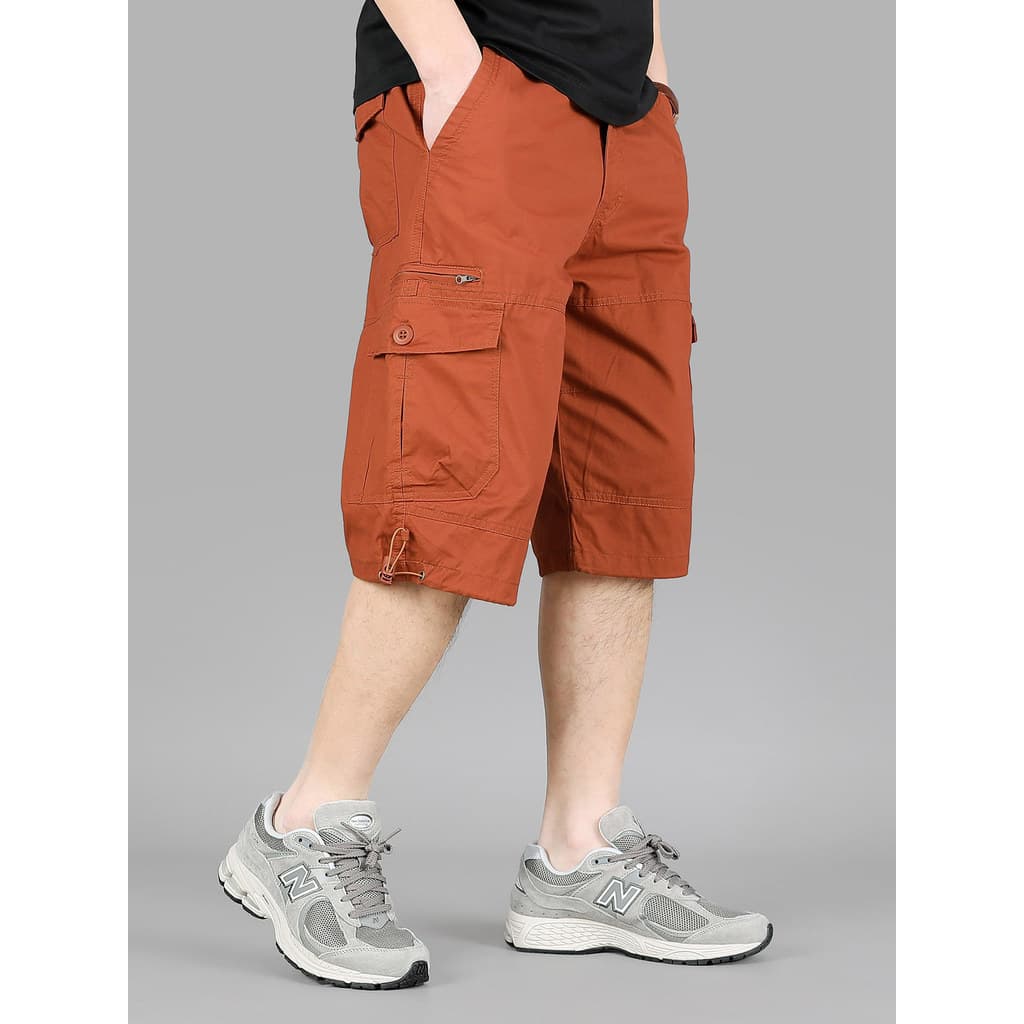 Novo produto puro algodão verão estilo geral masculino Multi-bolso calças de cinco pontos calças de 5 pontos na moda All