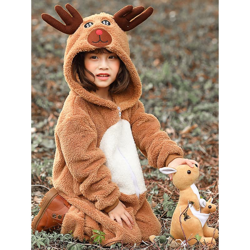 Cross-Border natal cospla pai-filho traje Animal natal rena Elk jogar Coral velo casa novos produtos