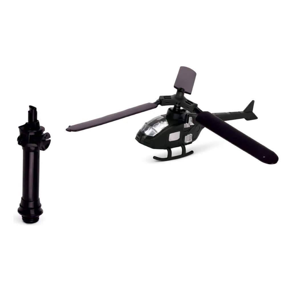 Kit Helicóptero Infantil Lançador Manual Brinquedo
