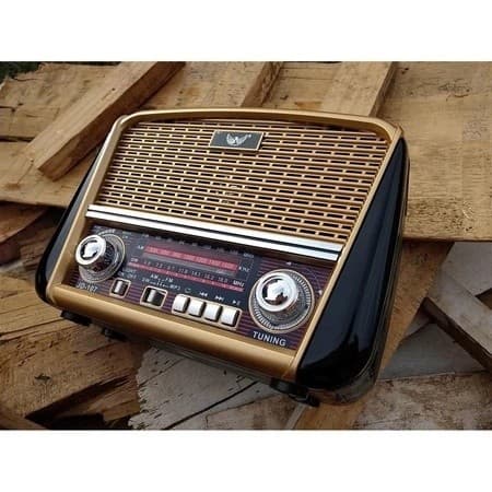 Rádio Portátil Retro Am Fm Uma Bateria Usb Recarregável JD-107 e GL-1088