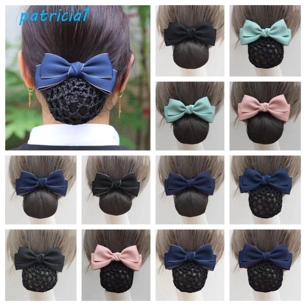 PATRICIA1 Clipe De Mola Com Laço , Fita De Cabelo , Coque Snood , Estilo Coreano , Presilha Capa De Rede Para Meninas