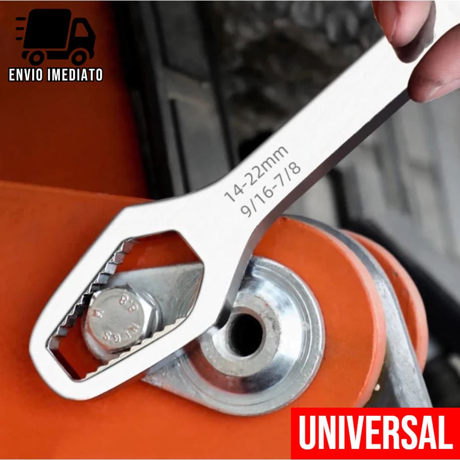 Chave de Boca Universal 8mm a 22mm Aço Cabeça Dupla Ultra Resistente TS