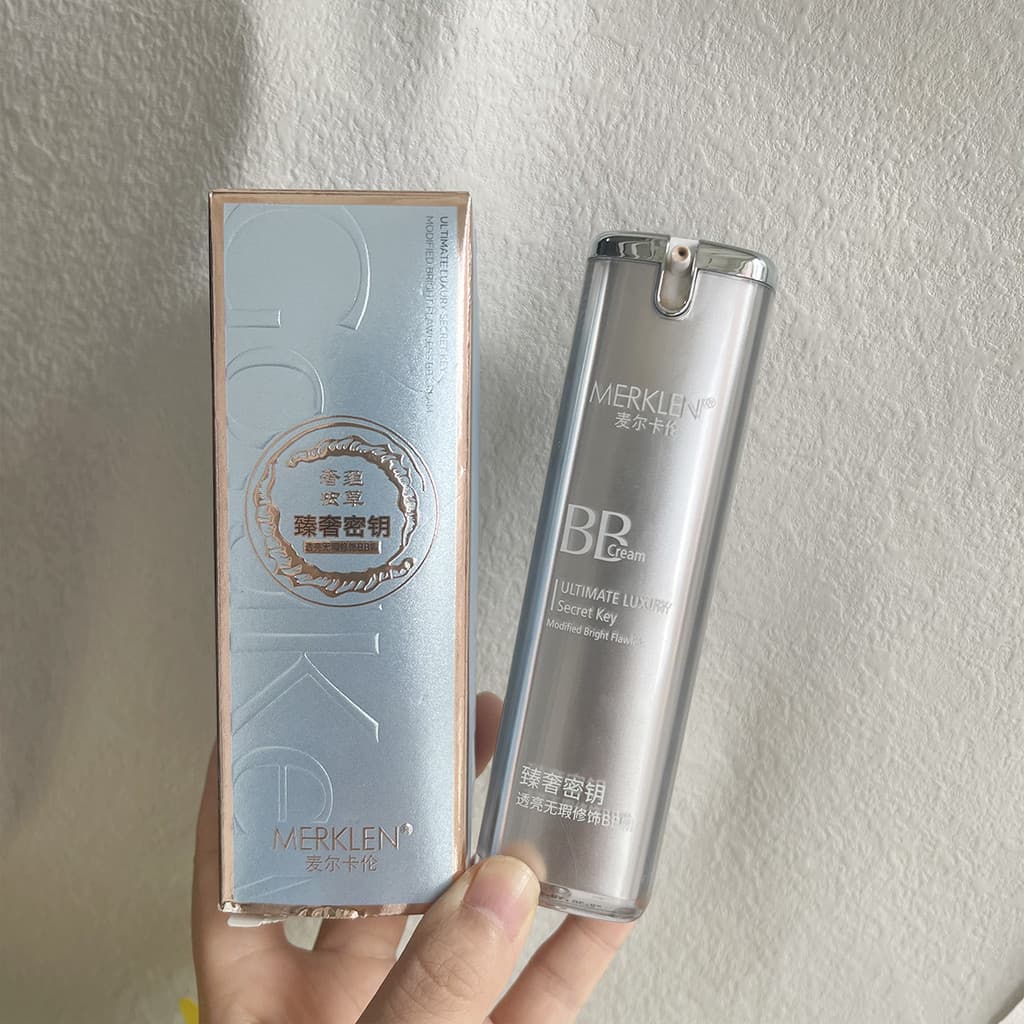 Merklen merklen luxo chave secreta translúcido impecável retoque BB creme cc corretivo hidratante base líquida feminina