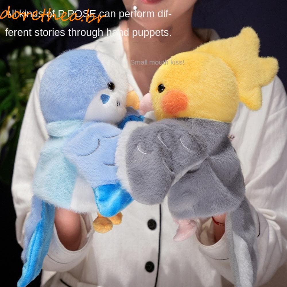 DORETHEA Papagaio Cosplay Boneca De Pelúcia , Kawaii Pai-Filho Pássaro Interativo Brinquedo Macia , Calopsita