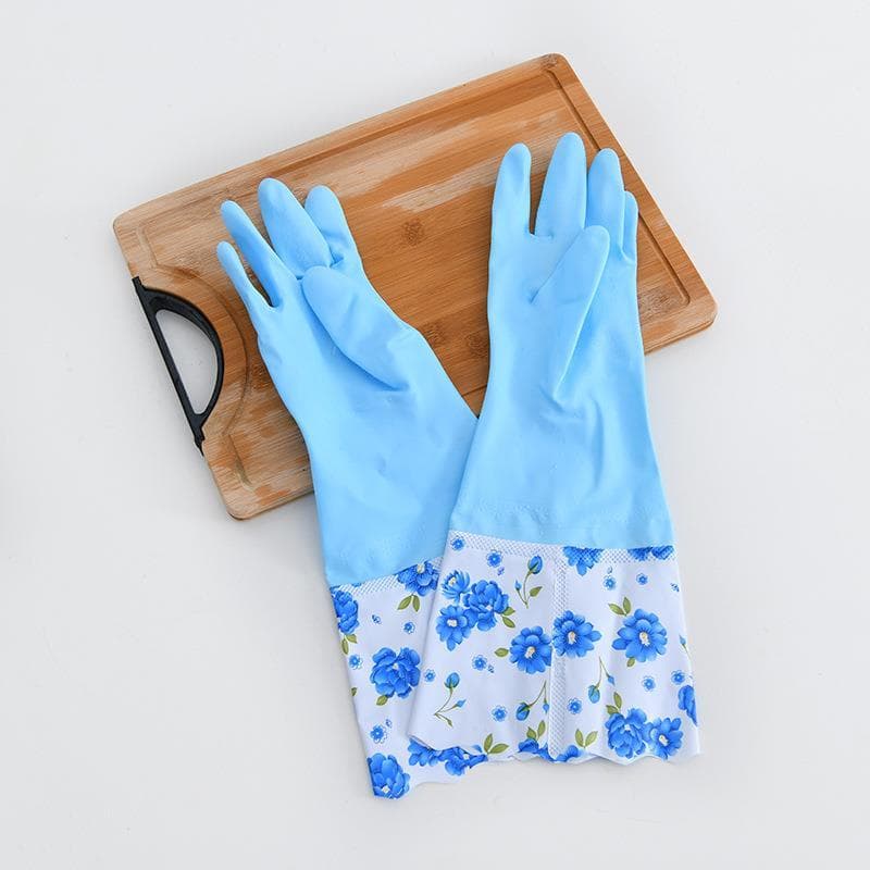 Ela Shengyu inverno velo mais manga cozinha lavanderia lavar louça manter quente limpeza pvc borracha trabalho doméstico