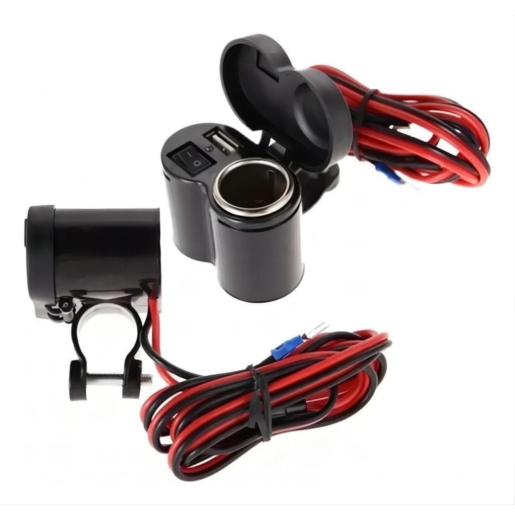 Carregador de Celular para Moto com Tomada 12V USB