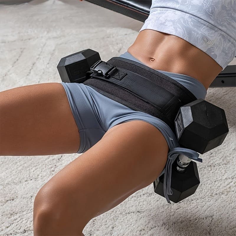 Cinturão Treino Elevação Pélvica Glúteos Peso Ajustável Fitness