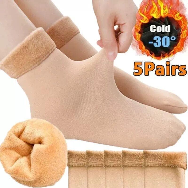 Kit de meias térmicas flaneladas — escolha 1/3/5 pares, quentinhas e versáteis