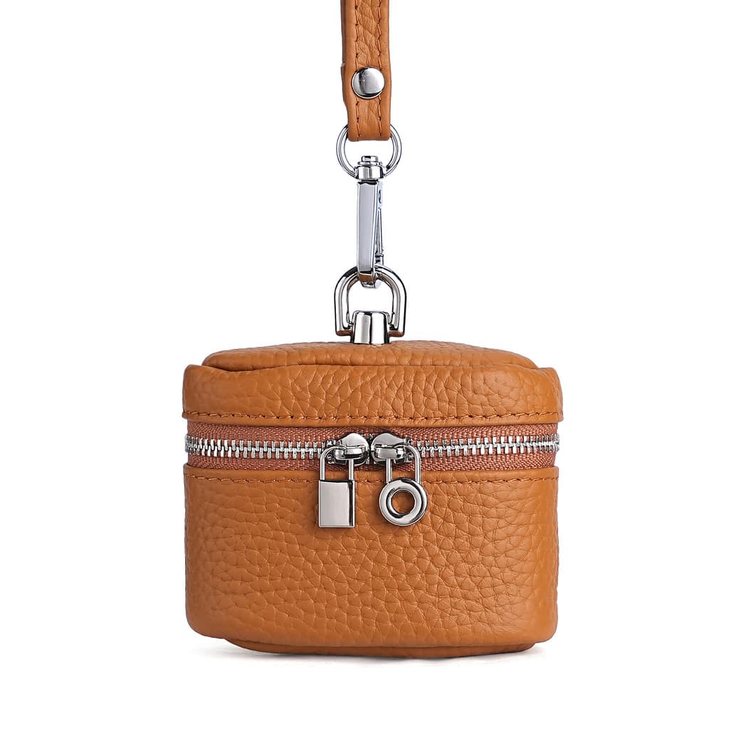 Novo estilo peito pendurado batom saco cosmético pendurado pescoço moeda bolsa fone de ouvido saco de armazenamento prim