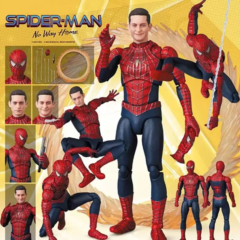 Novo Quente Mafex No . 241 Homem Aranha Toby Maguire Heróis Não Têm Retorno Amigável Bairro Figura De Ação Modelo Brinqu