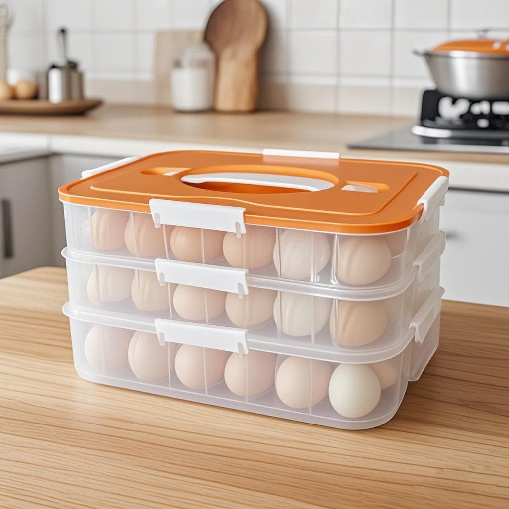 Ovo Multi-camada caixa de armazenamento geladeira mochila engrossado grande capacidade fresco-mantendo caixa selada cozi