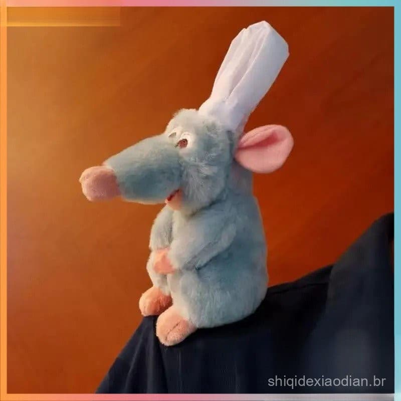 Chef Remy de Ratatouille Brinquedo de Pelúcia Magnético Decoração de Quarto Boneca Acessório de Ombro para Crianças Pres