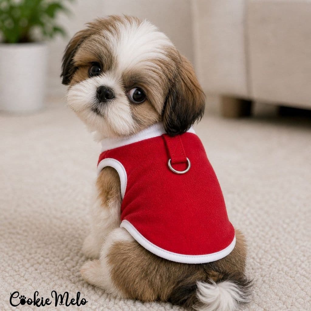 Roupa Roupinha Pet Com Fivela Para Guia Cachorro Gato Porte Pequeno