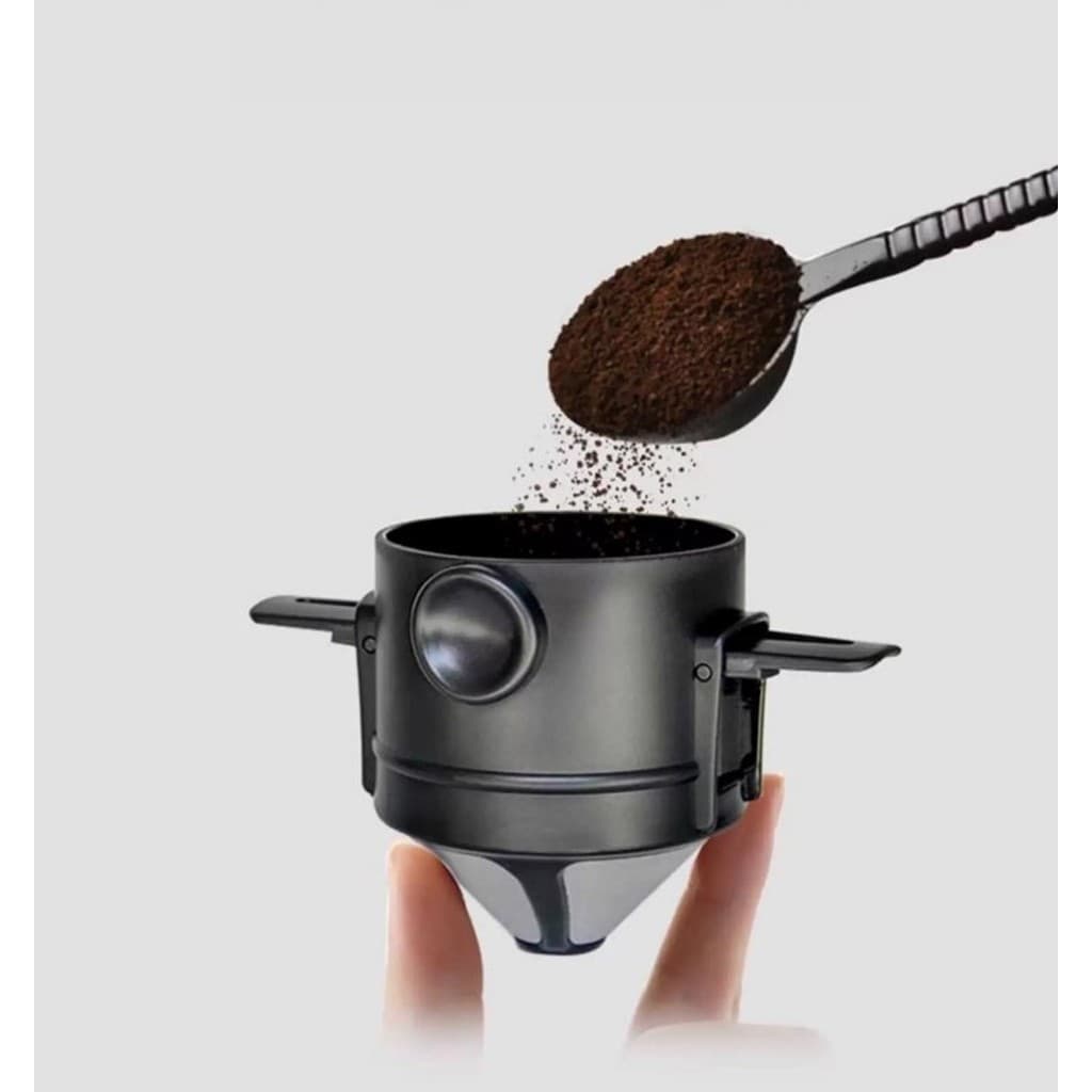 Mini Filtro De Café Chá Coador De Café Sem Papel Reutilizável Portátil Inox para casa, escritório e viagens