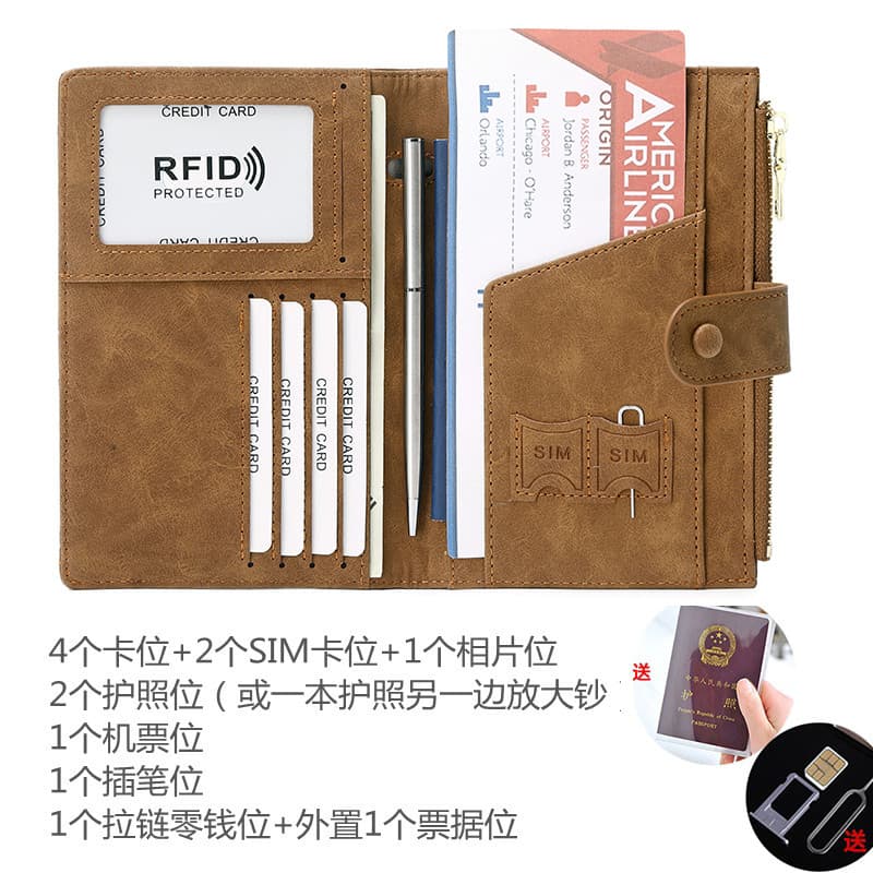 Caso de passaporte multifuncional portátil titular do passaporte titular do documento no exterior rfid passaporte caso p