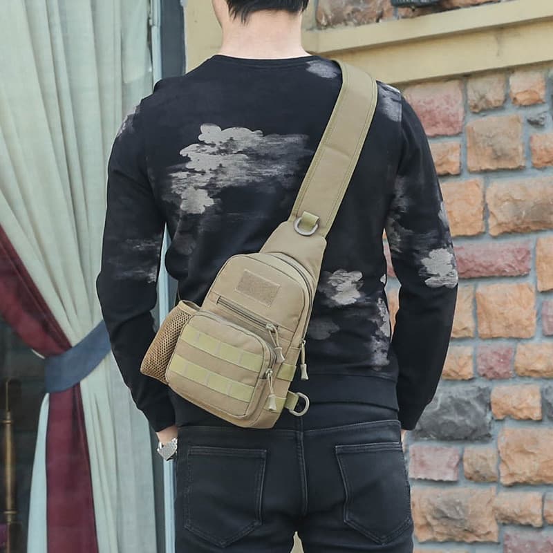 Bolsa de peito tática ao ar livre bolsa Diagonal masculina à prova d'água multifuncional bolsa de ombro masculina bolsa