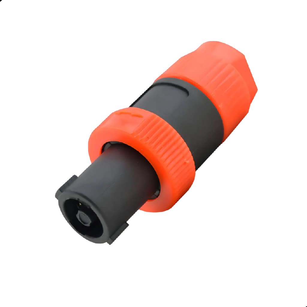 Plug Speakon Macho 4 Vias Laranja Com Trava Mxt