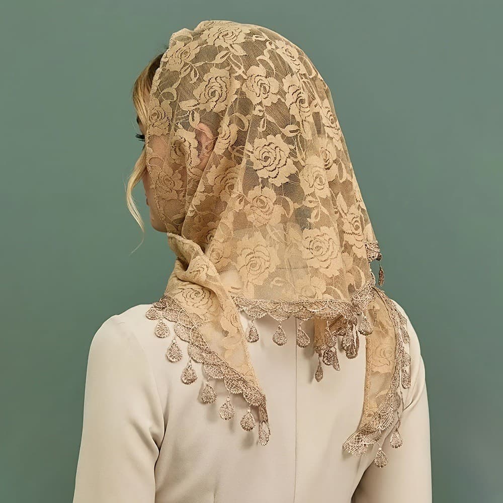 Renda triângulo cachecol feminino primavera verão novo estilo oco rosa véu xale Cross-Border moda Chiffon cachecol pulôv