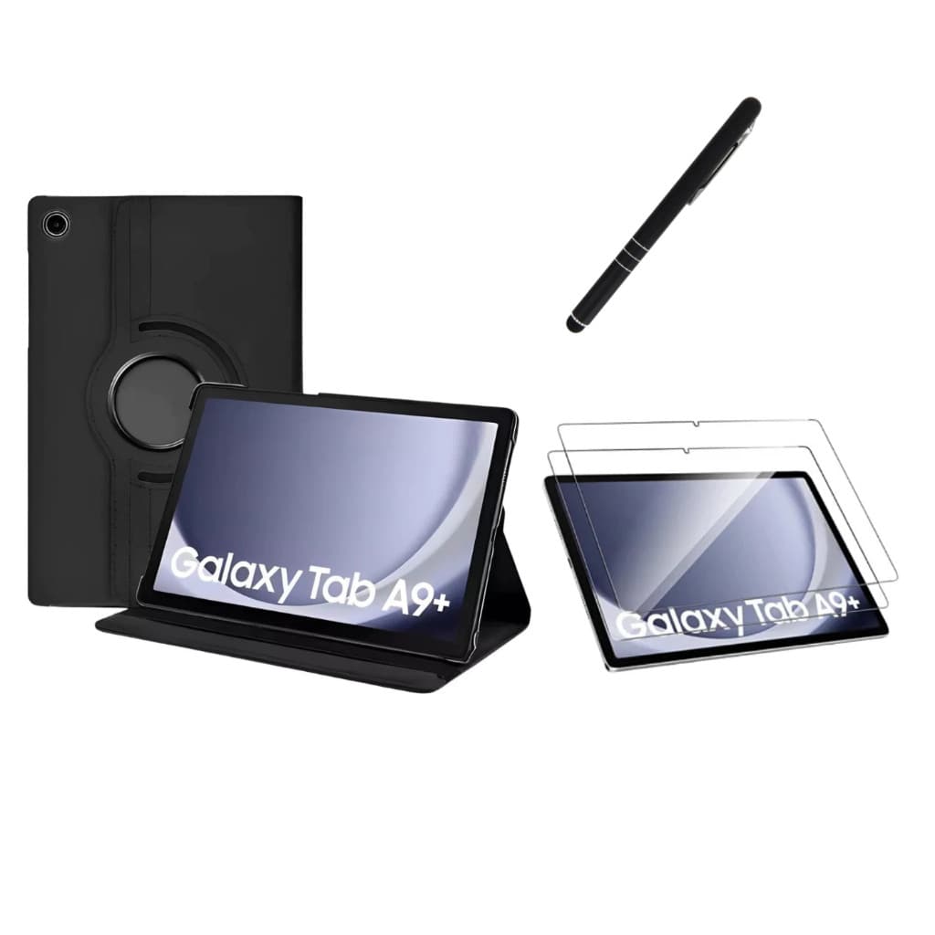 Kit Capa Giratória Tablet Galaxy A9+ A9 PLUS X210 X215 X216 + Pelicula + Caneta touch