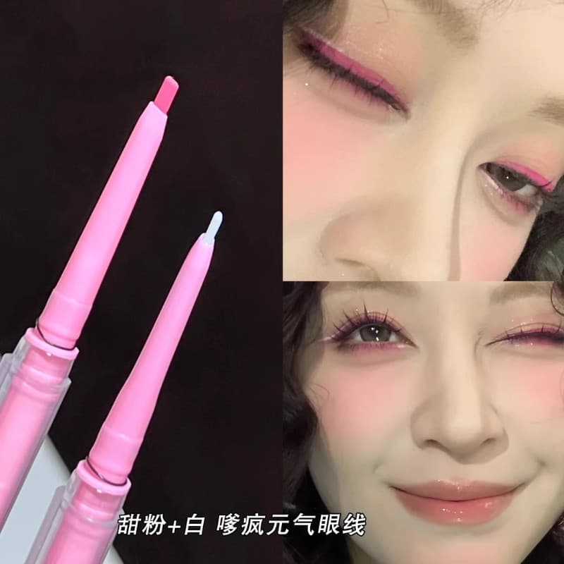 C Crazy Vitality Delineador Cor Delineador Caneta Gel À Prova D 'Água Não É Fácil de Borrar Super Fino Rosa Azul Branco