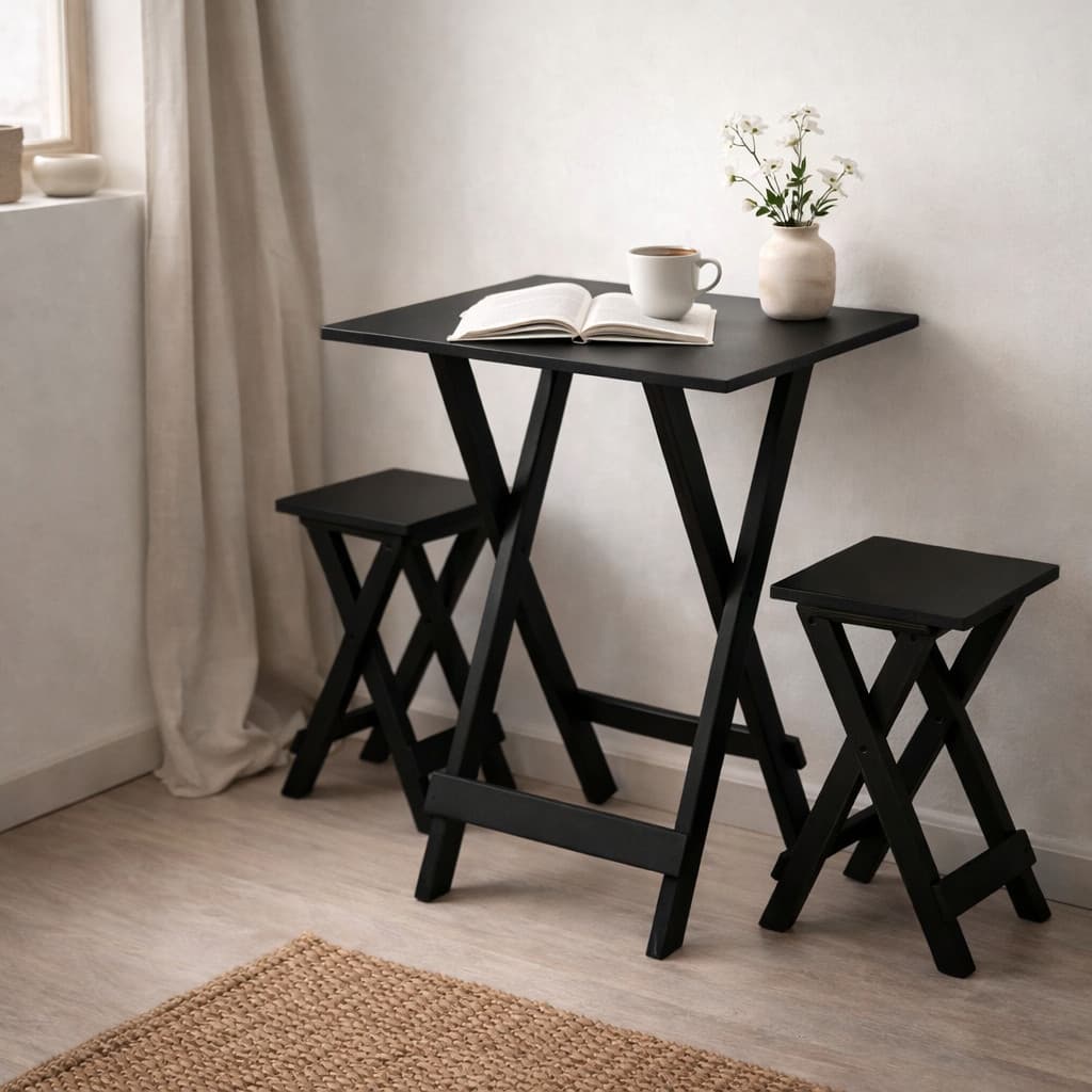 Mesa Compacta com Banquinhos em MDF – Área Gourmet, Barzinho e Jogos