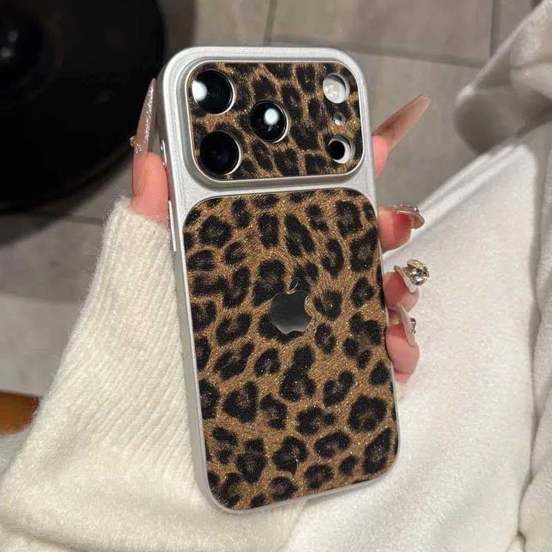 Capa Fosca Com Estampa De Leopardo De Alta Qualidade Para iPhone 13 14 15 16 17 Pro Max Proteção Contra Choque