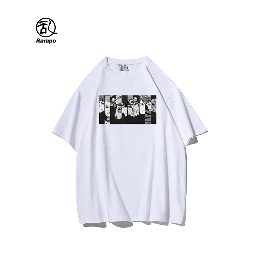 Manga curta Naruto camiseta masculina 2026 verão estilo japonês na moda puro algodão meia manga bonito All-Match meia ma