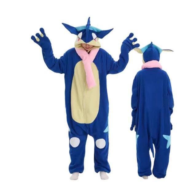 Novo Kigurumi Pijamas De Uma Peça Dos Desenhos Animados Anime Adulto Crianças Pokemon Greninja Trajes Cosplay De Hallowe