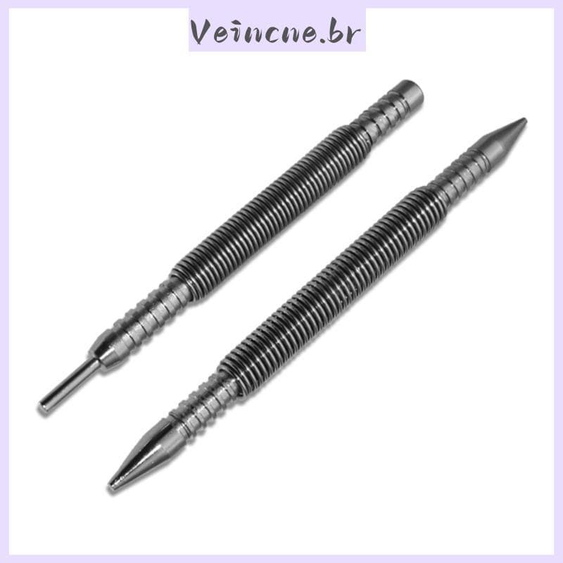 VEI Cabeça Dupla Unhas Setter Dobradiça Pin Punch Hammerless Spring Nail Set Center