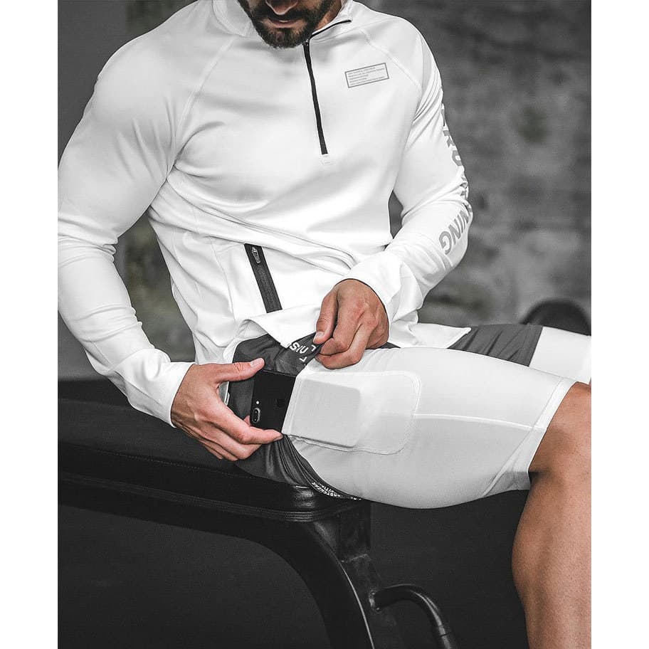 ASRV Primavera Outono Moletom Masculino Europa América Tamanho Grande Cor Sólida Slim-fit Jaqueta de Manga Comprida Ajus