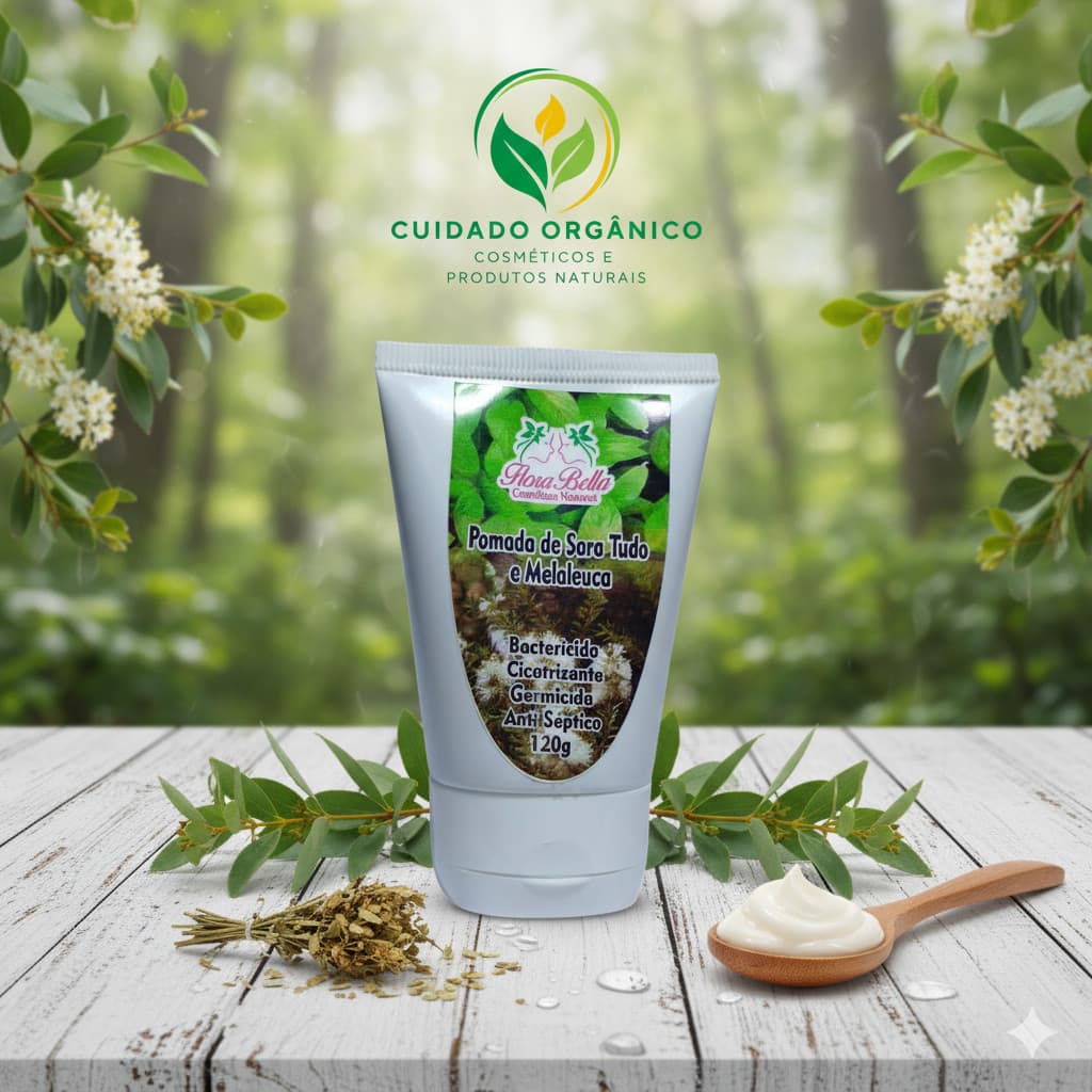 Pomada Sara Tudo Melaleuca 120g Cicatrizante Natural Cuidado Reparador Pele Inflamada Irritação