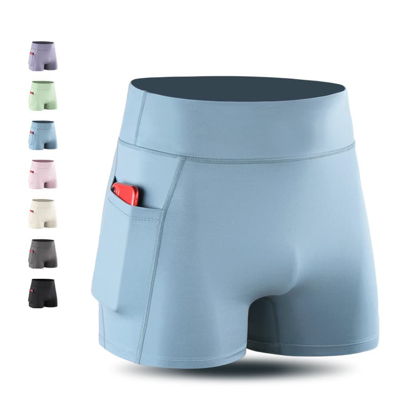 Maratona correndo Shorts masculino de alta elasticidade cintura alta magro calças de compressão basquete Fitness esporte