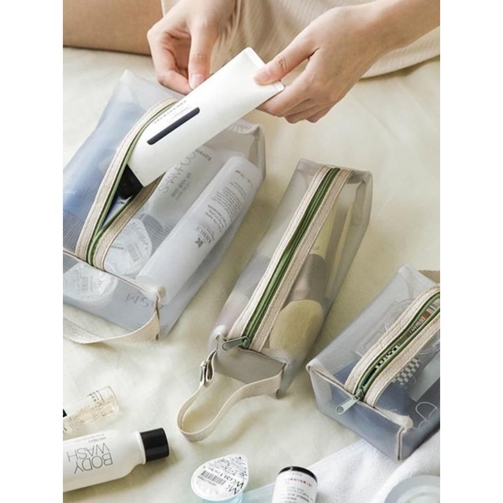 Saco cosmético de malha portátil de grande capacidade 2021 novo estilo High-End sentimento Super quente ins tamanho pequ