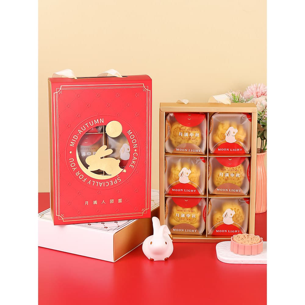 2026 Mooncake caixa de presente caixa de embalagem 50g80 portátil gema de ovo caixa crocante pele de neve estilo cantonê