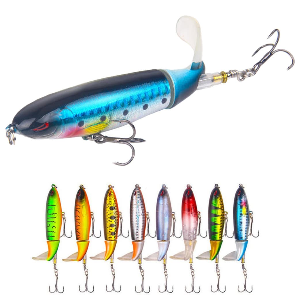 Isca Artificial Hélice Cauda Giratória Superfície 9cm