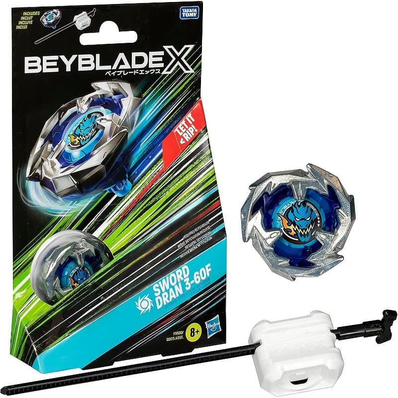 Beyblade X Piao e Lançador Sword Dran 3-60F - F9580 - Hasbro