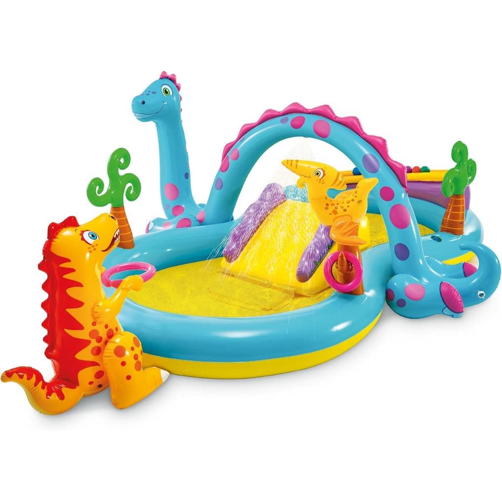 Piscina Inflável Intex 11ft x 7.5ft x 44in Tema Dinossauros para Crianças