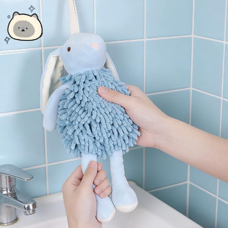 Toalha De Bola Felpuda De Coelho Fofo , Toalhas De Mão De Secagem Rápida , Fofas , 3D , Animais , Manual Sopro , Decorat