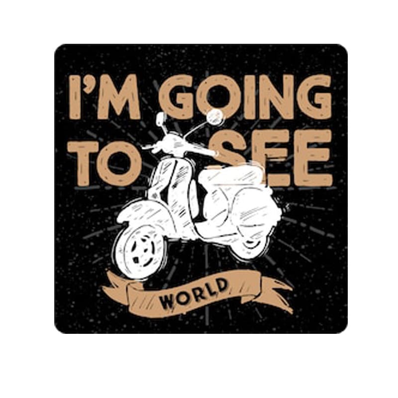 Vou ver o mundo, vou ver o mundo MOTO Adesivo CARRO Magnético Laser Decalque para motocicleta